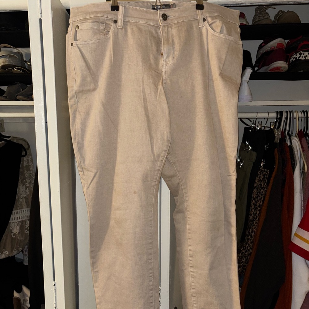 Torrid Boyfriend Straight Pants in Beige